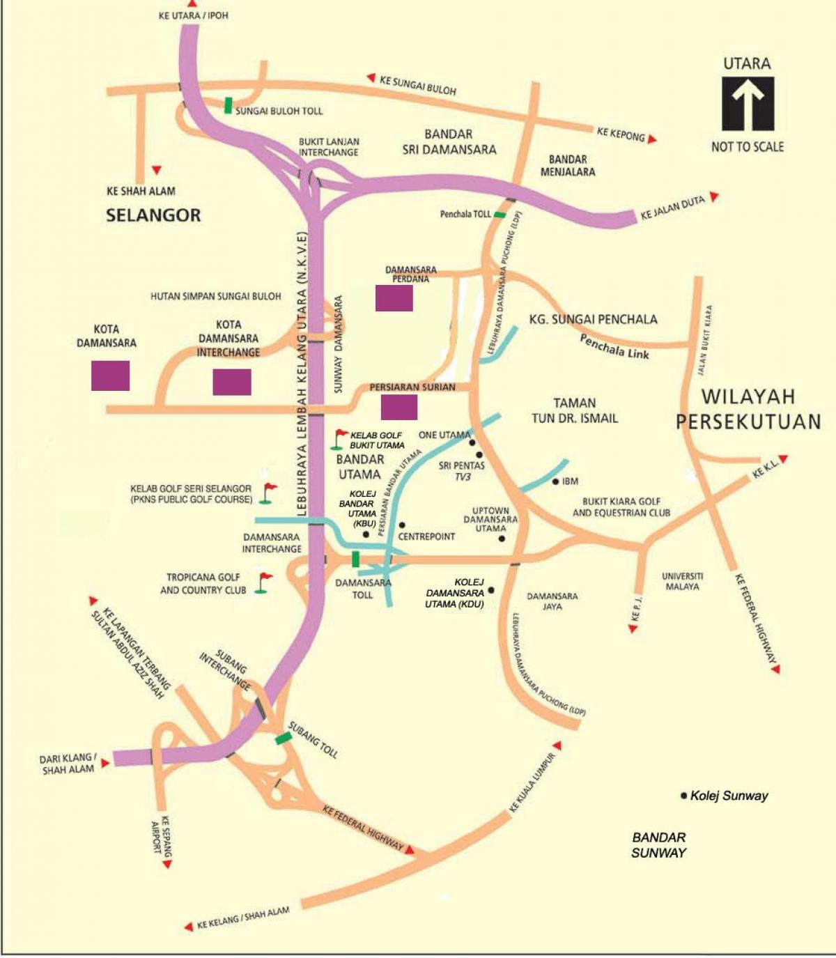 damansara નકશો કુઆલા લુમ્પુર