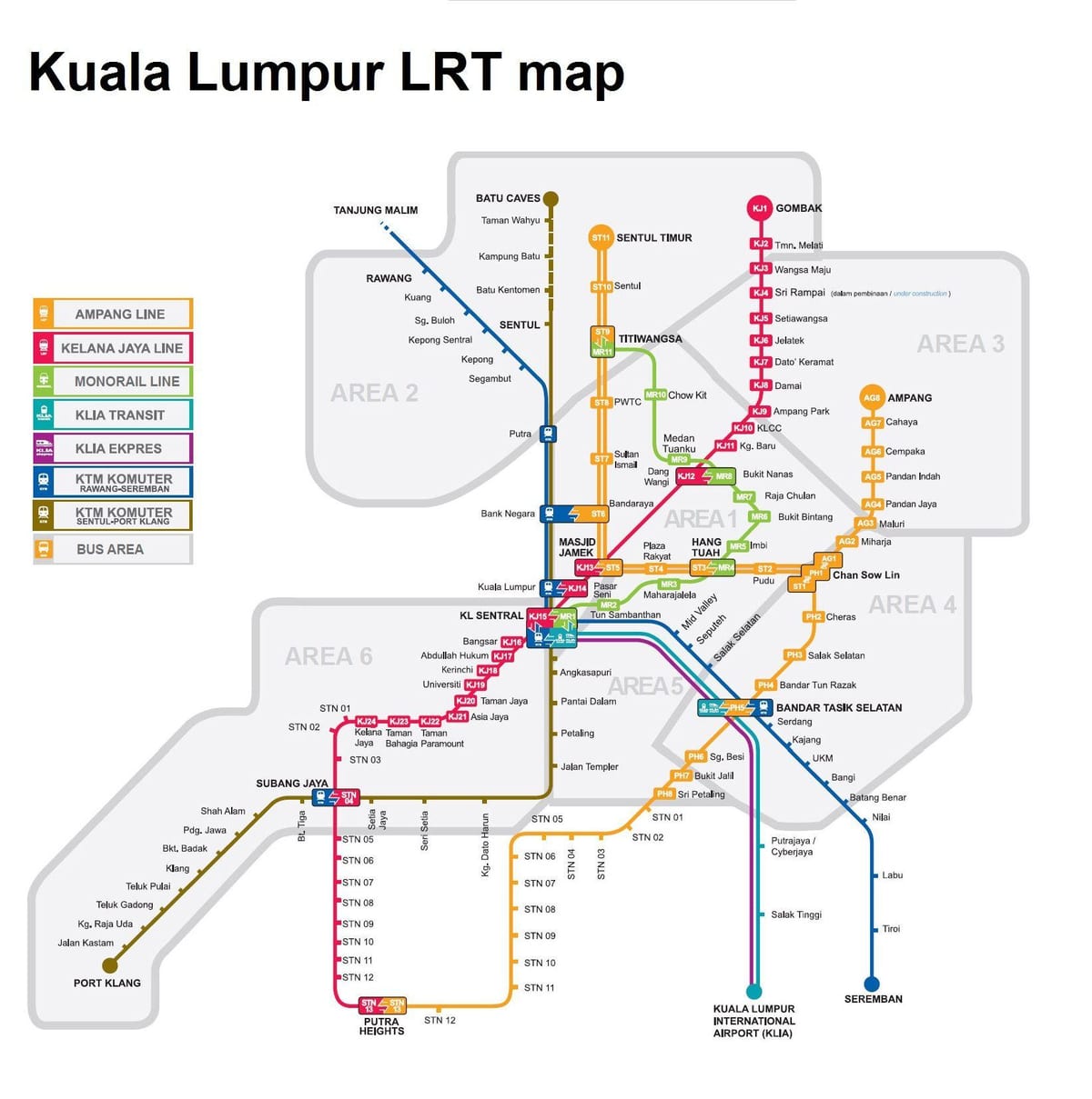 kl sentral lrt નકશો