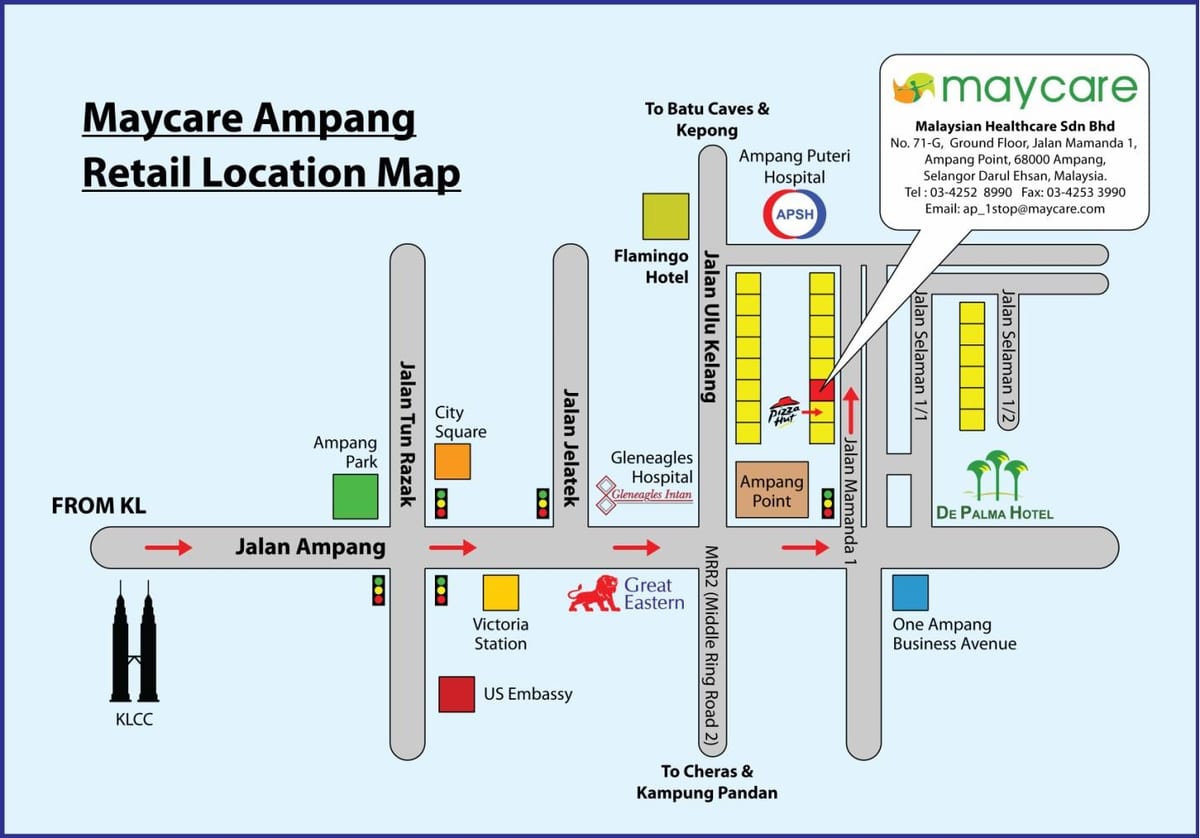 નકશો ampang પાર્ક