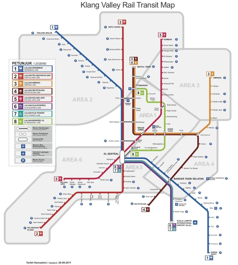 rapidkl lrt માર્ગ નકશો