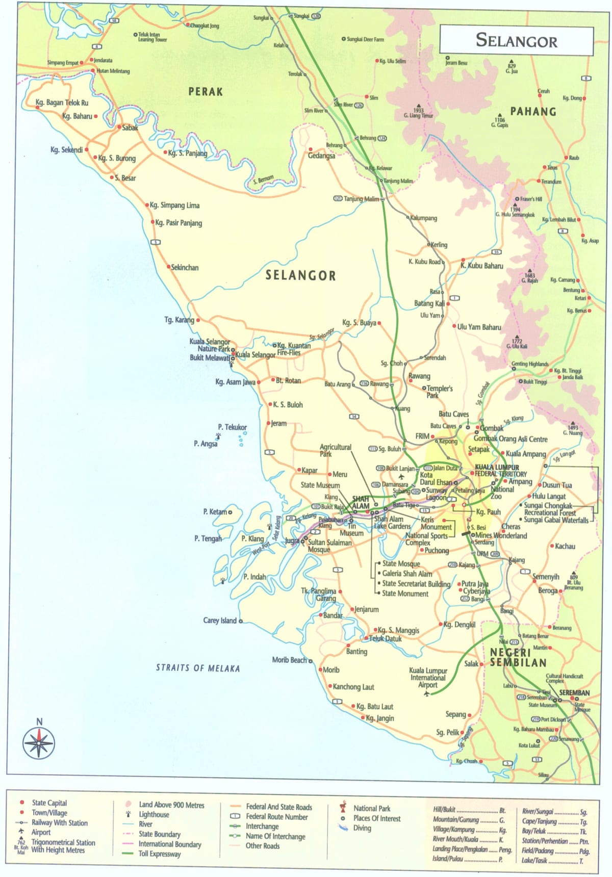 કુઆલા લુમ્પુર selangor નકશો
