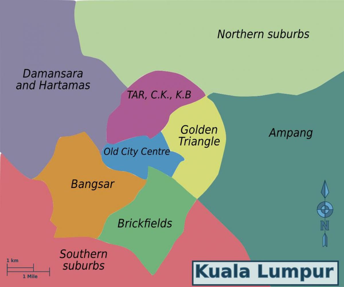 કુઆલા લુમ્પુર જિલ્લા નકશો
