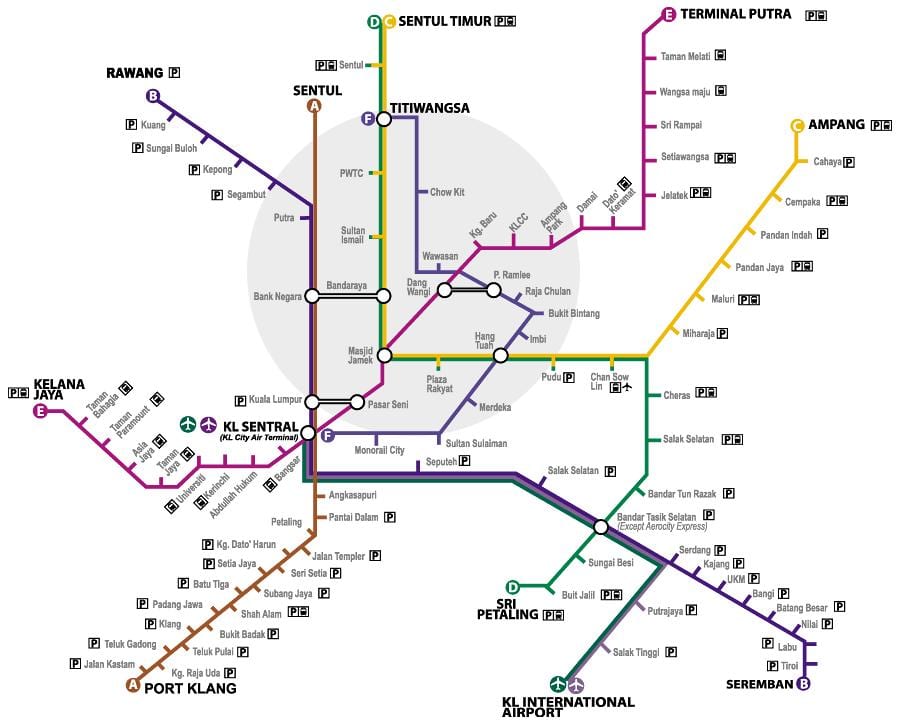 મલેશિયા નવા lrt માર્ગ નકશો
