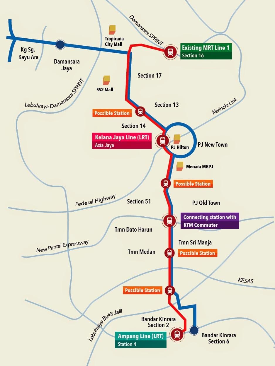 kelana જયા lrt સ્ટેશન નકશો