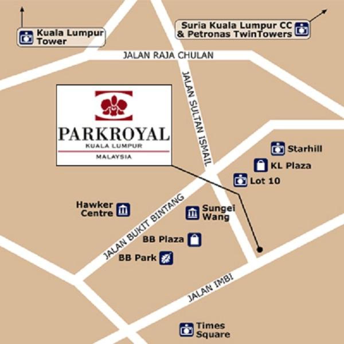 નકશો parkroyal કુઆલા લુમ્પુર