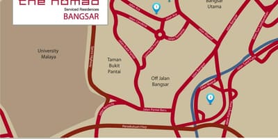 Bangsar કુઆલા લુમ્પુર નકશો