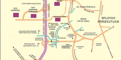 Damansara નકશો કુઆલા લુમ્પુર