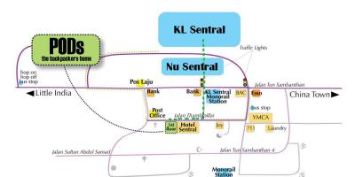 કુઆલા લુમ્પુર બસ સ્ટેશન નકશો