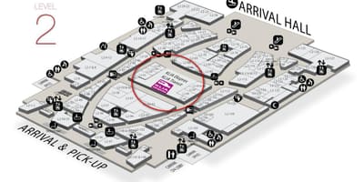 Klia2 આગમન નકશો