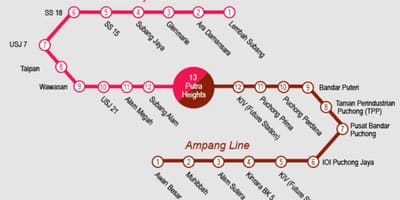 Kl sentral lrt નકશો
