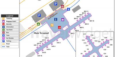 કુઆલા લુમ્પુર એરપોર્ટ મુખ્ય ટર્મિનલ નકશો